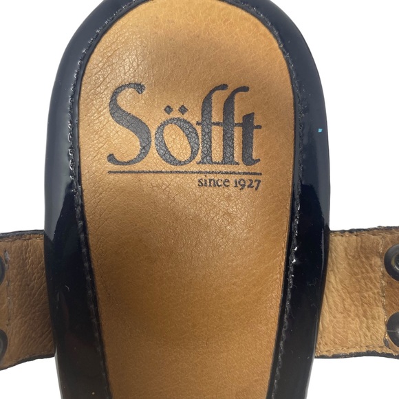 Sofft Womens Trapani Patent Leather Wedge Heel Sandal - Size 9.5 - Picture 11 of 14